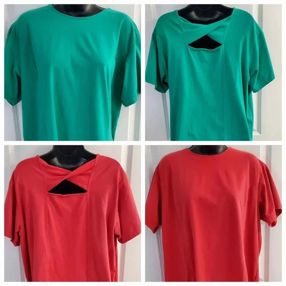 Denim & Co 2 key hole back tops - Picture 1 of 12